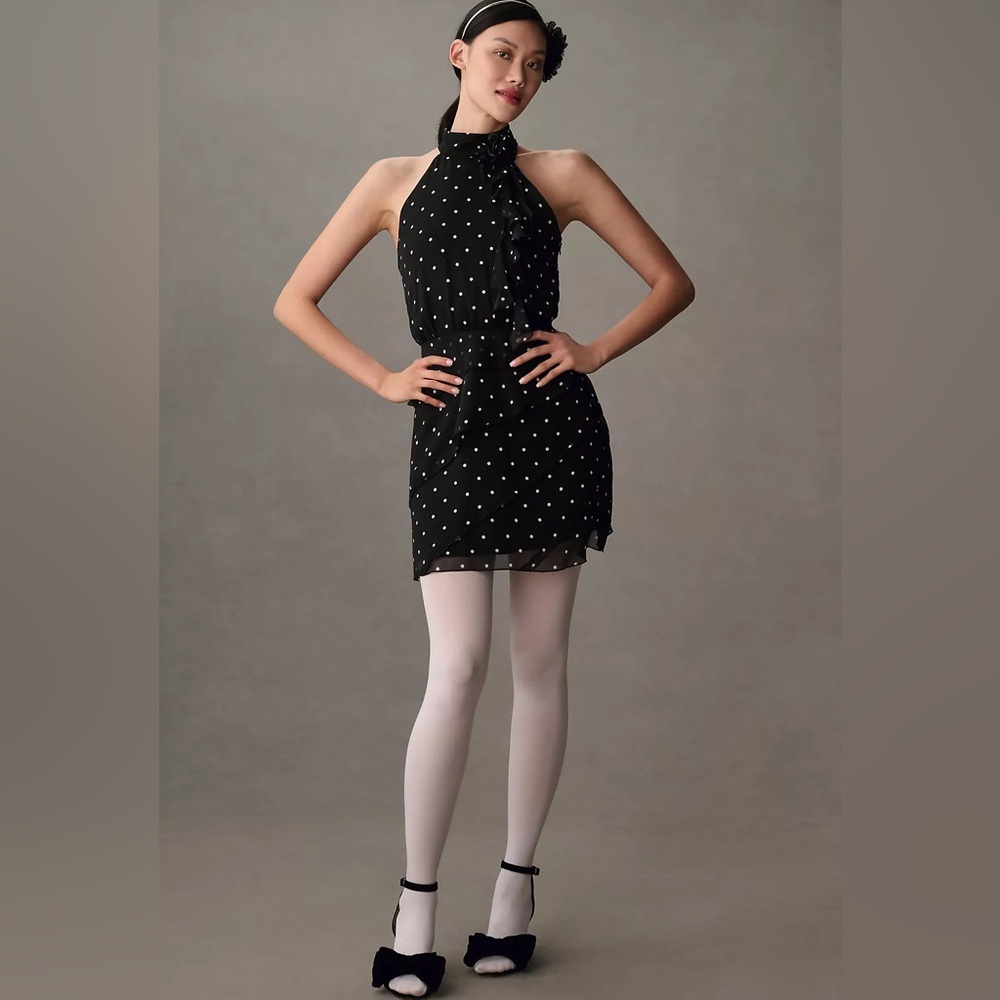 Maeve by Anthropologie Halter Rosette Mini Dress - Picture 4 of 6